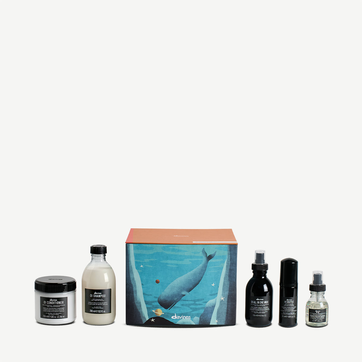 Davines International OI Deep Marine World Gift Set for All Hair Types - Luxurious routine set for amazing shine and beauty to the hair