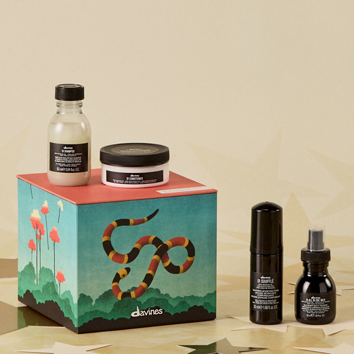 Davines International Elegant Tropic Forest Gift Set for All Hair Types - The perfect extraordinary beauty set for amazing shine
and beauty to the hair.