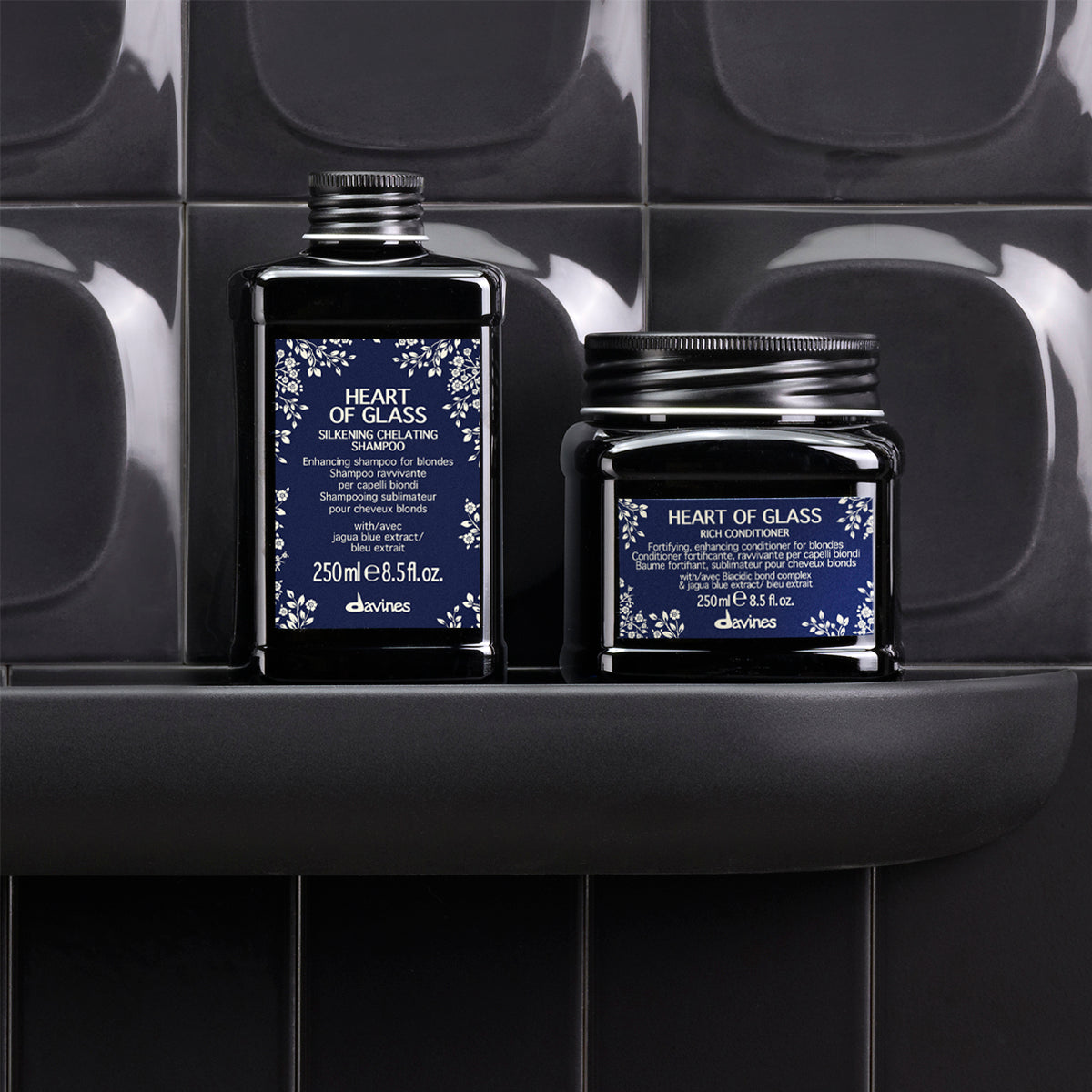 Davines International HEART OF GLASS Rich Conditioner - Fortifying enhancing conditioner for natural or cosmetic blondes