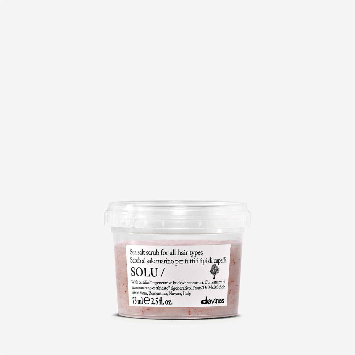 
Davines International SOLU Sea Salt Scrub - Deep cleansing sea salt scrub for all hair types