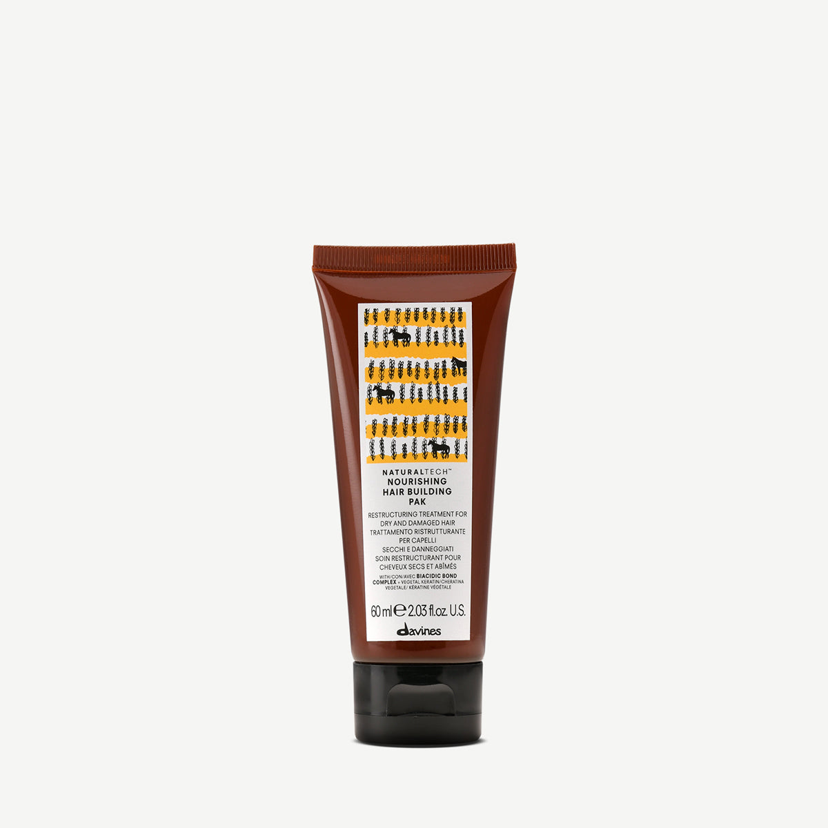 
Davines International NOURISHING Hair Building Pak - Restructuring mask with vegetal keratin combined with Biacidic Bond Complex for dry and brittle hair